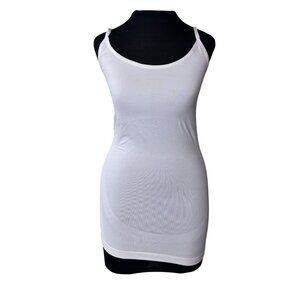 Isabel Maternity White Cream Camisole Tank Top Adjustable Straps Stretchy Fabric